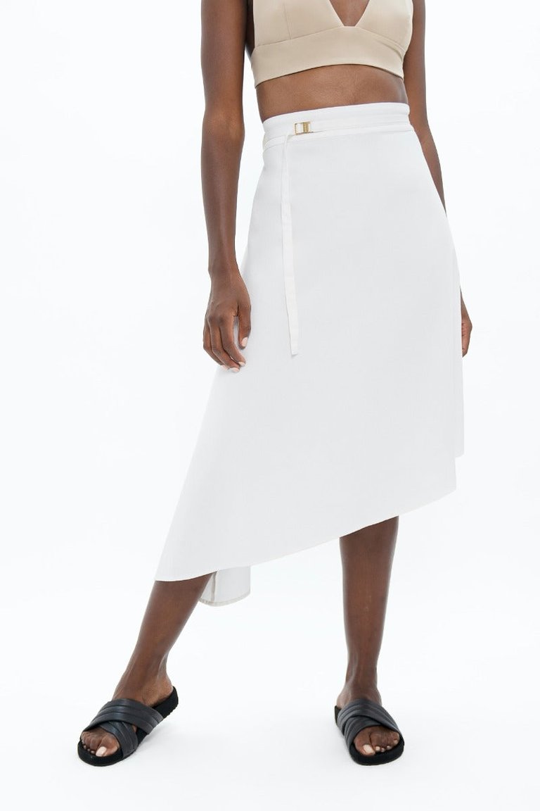 Mallorca - Asymmetric Skirt - White Dove