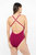 Mykonos - Criss-Cross Swimsuit - Red Coral