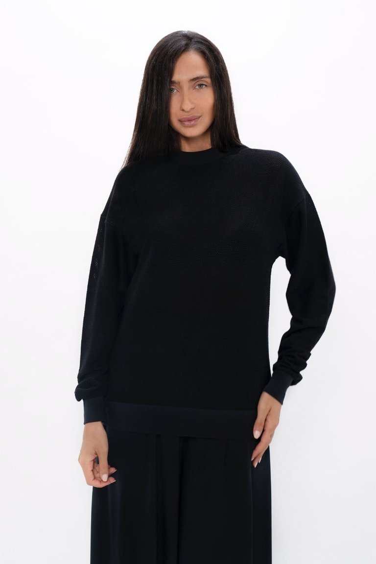 Philly  - Cosy Sweater - Black Sand - Black Sand