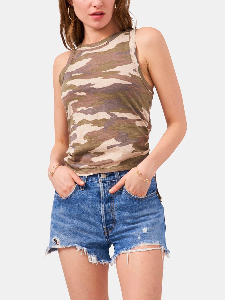Side Tie Ruched Tank