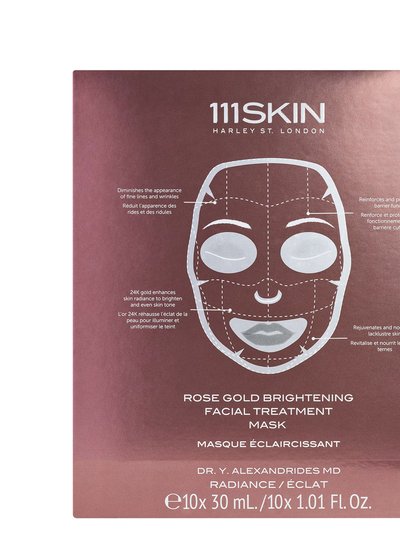 111Skin Rose Gold Brightening Facial Treatment Mask Box - Pack Of 10 product