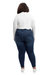 Plus 30" Re:Denim High Rise Double Button Ankle Skinny Jeans