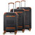 Vintage 3 Piece Expandable Retro Luggage Set