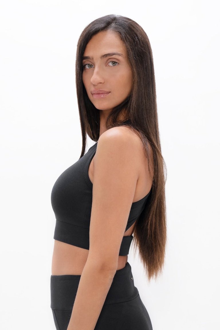 Boston BOS - Open Back Bra Top - Black Sand