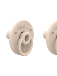 Infant 2-Pack Binnie Retractable Pacifier - Oatmeal Blush