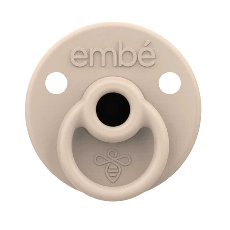 Infant Binnie Retractable Pacifier - Oatmeal Blush