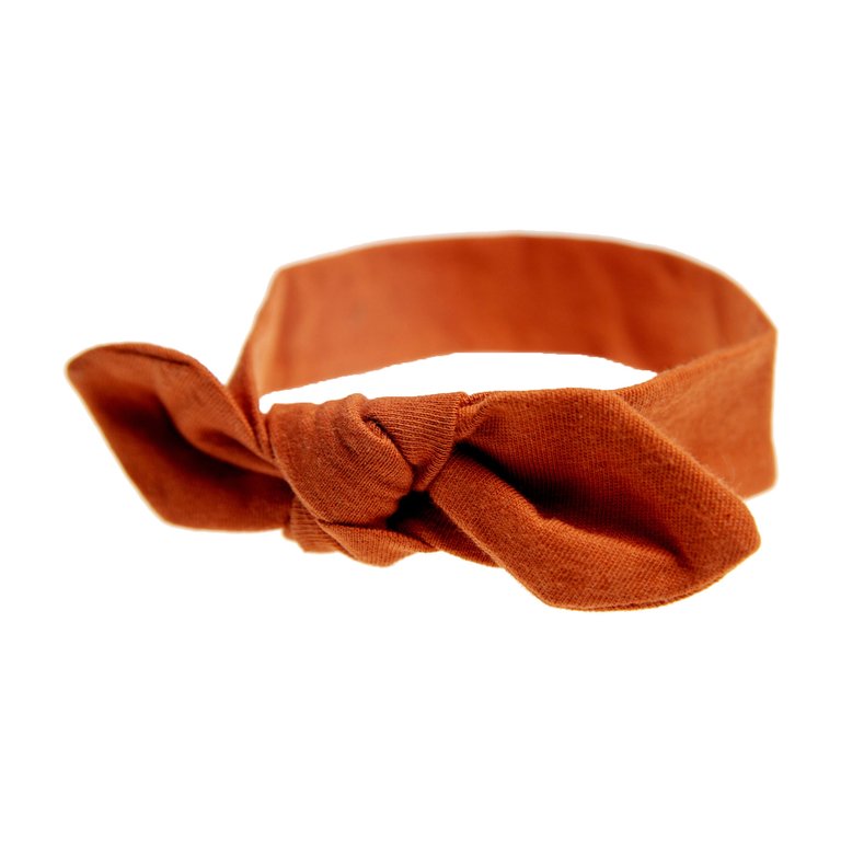 Infant Bow Headband, Girls - Rust