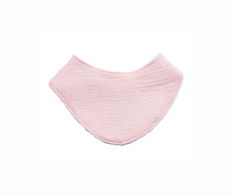 Infant Cotton Bandana Bib - Cotton Candy Pink