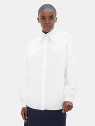 Prague Organic Cotton Poplin Collar Shirt - Cloud