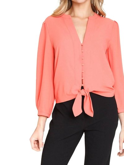 1.State Tie Front Blouse In Coral Coast product