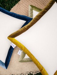 Bicolore Linen Velvet Decorative Pillow