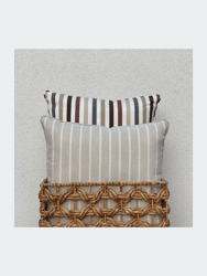 Natura Linen Beige Striped Decorative Pillow