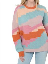 Ersa Sweater - Multi Blue Pink