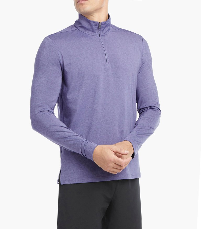 Anatomic Quarter Zip Activewear Top - Twilight Spacedye