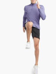 Anatomic Quarter Zip Activewear Top - Twilight Spacedye