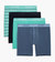 Cotton Stretch 6" Boxer Brief 3+1 Bonus Pack - Printed Stripe/Navy Blazer/Turquoise/Geo X Print - Printed Stripe/Navy Blazer/Turquoise/Geo X Print