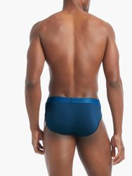 Cotton Stretch No-Show Brief 3-Pack - Dark Blue/Circle Geo/Coral Chic