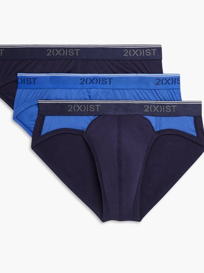 2(X)IST Cotton Stretch No-Show Brief 3-Pack - Dazzling Blue/Eclipse/Colorblock product