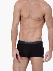 Cotton Stretch No-Show Trunk 3-Pack - Black