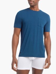 Dream | Crewneck Pocket T-Shirt - Dark Blue