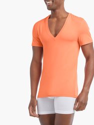 Dream | Deep V-Neck T-Shirt - Coral Chic