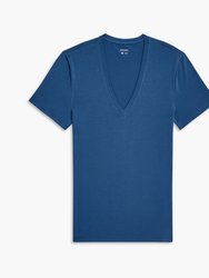 Dream | Deep V-Neck T-Shirt - Dark Blue - Dark Blue