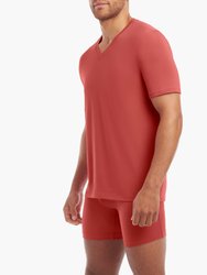 Dream | V-Neck T-Shirt - Mineral Red