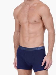 Essential Cotton Boxer Brief 3-Pack - Navy/Cobalt/Porcelain