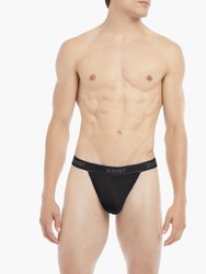 Essential Cotton Classic Thong 3-Pack - Black New Logo