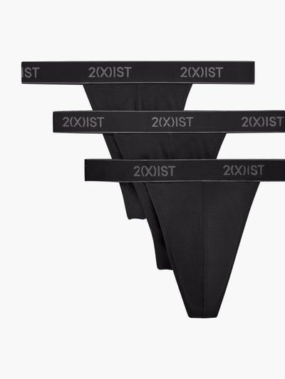 2(X)IST Essential Cotton Classic Thong 3-Pack - Black New Logo product