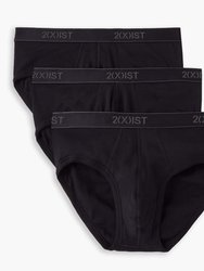 Essential Cotton Contour Pouch Brief 3-Pack - Black - Black