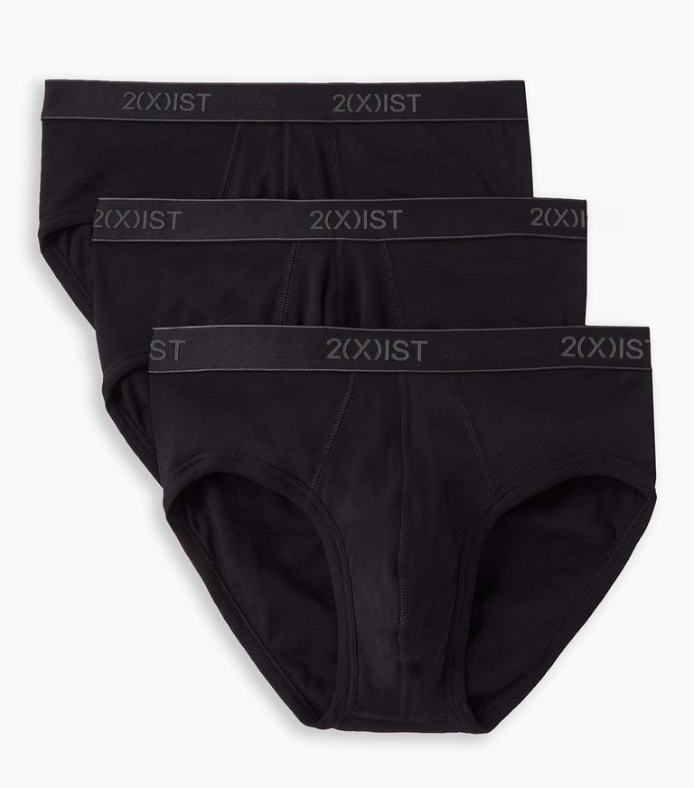 Essential Cotton Contour Pouch Brief 3-Pack - Black - Black