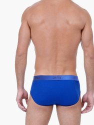 Essential Cotton Contour Pouch Brief 3-Pack - Navy/Cobalt/Porcelain