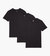 Essential Cotton Crewneck T-Shirt 3-Pack - Black