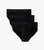 Essential Cotton No-Show Brief 3-Pack - Black - Black