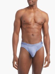 Essential Cotton No-Show Brief 3-Pack - Purple Impression/Absinthe Green/Submerged