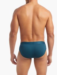 Essential Cotton No-Show Brief 3-Pack - Purple Impression/Absinthe Green/Submerged