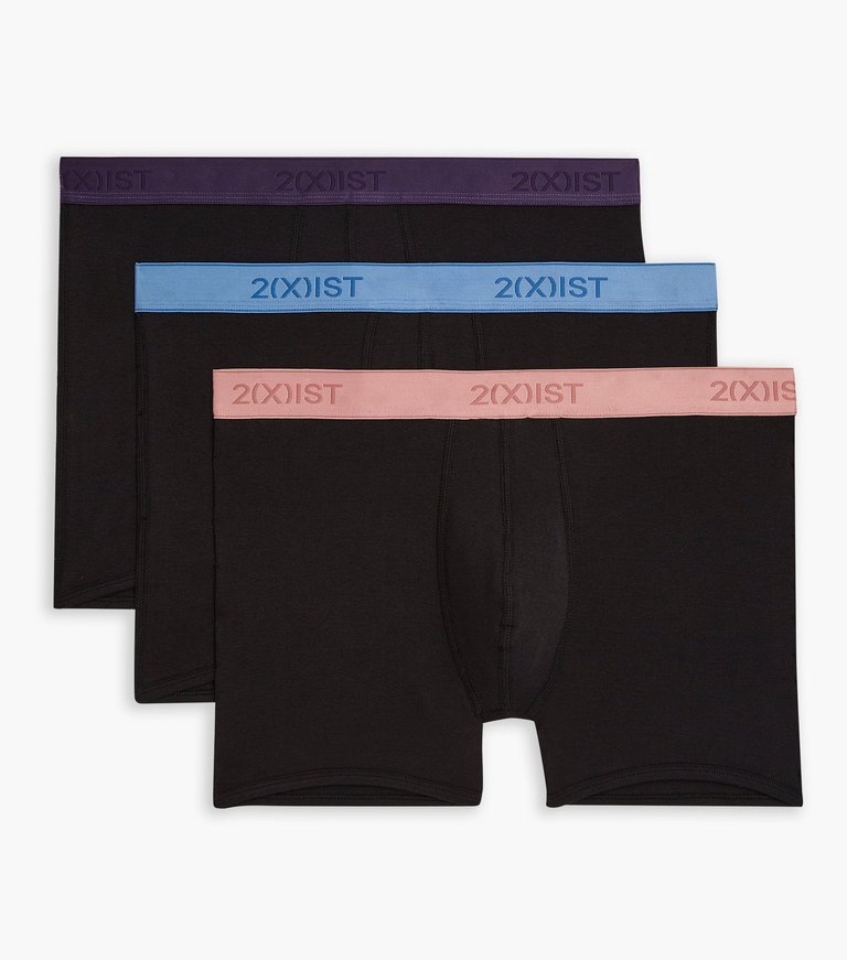 Essential Cotton No-Show Trunk 3-Pack - Blk With Tattoo/Blk With Top O Morn/Blk With Pressed Rose - Blk with Tattoo/Blk with Top O Morn/Blk with Pressed Rose
