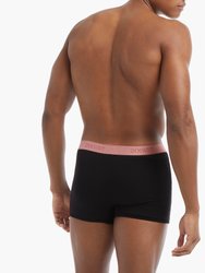 Essential Cotton No-Show Trunk 3-Pack - Blk With Tattoo/Blk With Top O Morn/Blk With Pressed Rose