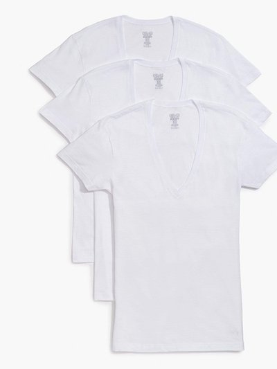 2(X)IST Essential Cotton Slim Fit Deep V-Neck T-Shirt 3-Pack product