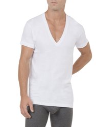 Essential Cotton Slim Fit Deep V-Neck T-Shirt 3-Pack