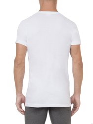 Essential Cotton Slim Fit Deep V-Neck T-Shirt 3-Pack