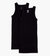 Essential Cotton Square-Cut Tank 2-Pack - Black New Logo