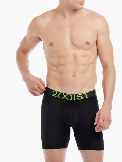 2(X)IST Lightning 6" Boxer Brief - Black Beauty With Jasmine Green product