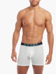 Lightning | 6" Boxer Brief - Bright White W/Aqua Haze