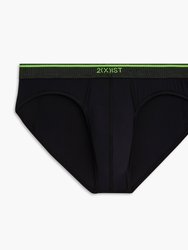 Lightning | Low-Rise Brief - Black Beauty W/Jasmine Green - Black Beauty W/Jasmine Green