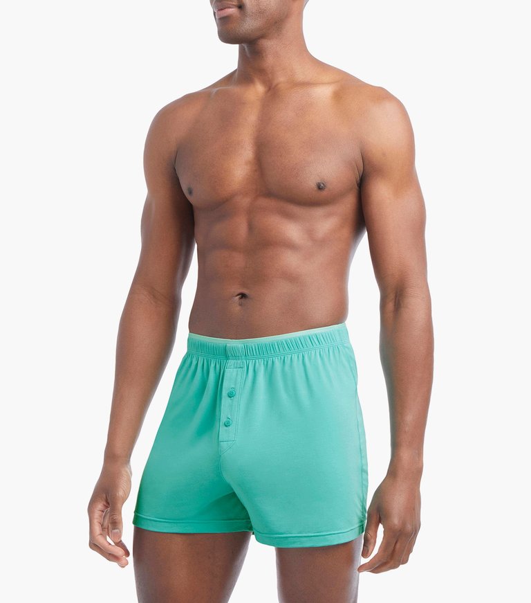 Modal Knit Boxer - Turquoise - Turquoise