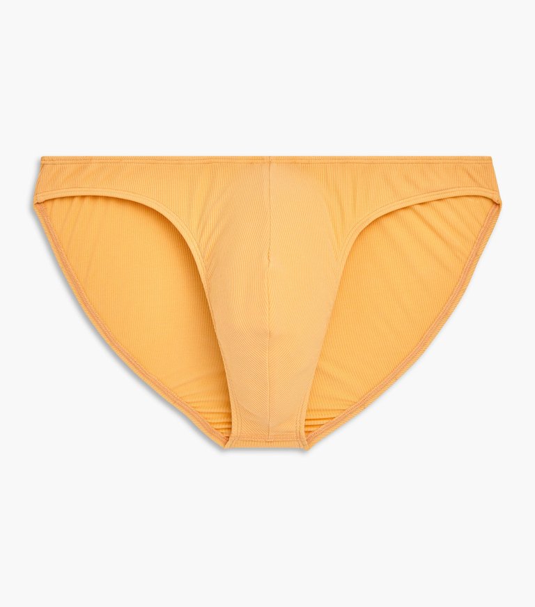 Modal Rib Hip Bikini Brief - Buff Orange - Buff Orange