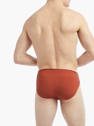 Modal Rib Low-Rise Brief - Baked Clay
