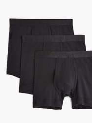 Pima Cotton Boxer Brief (3-Pack) - Black - Black